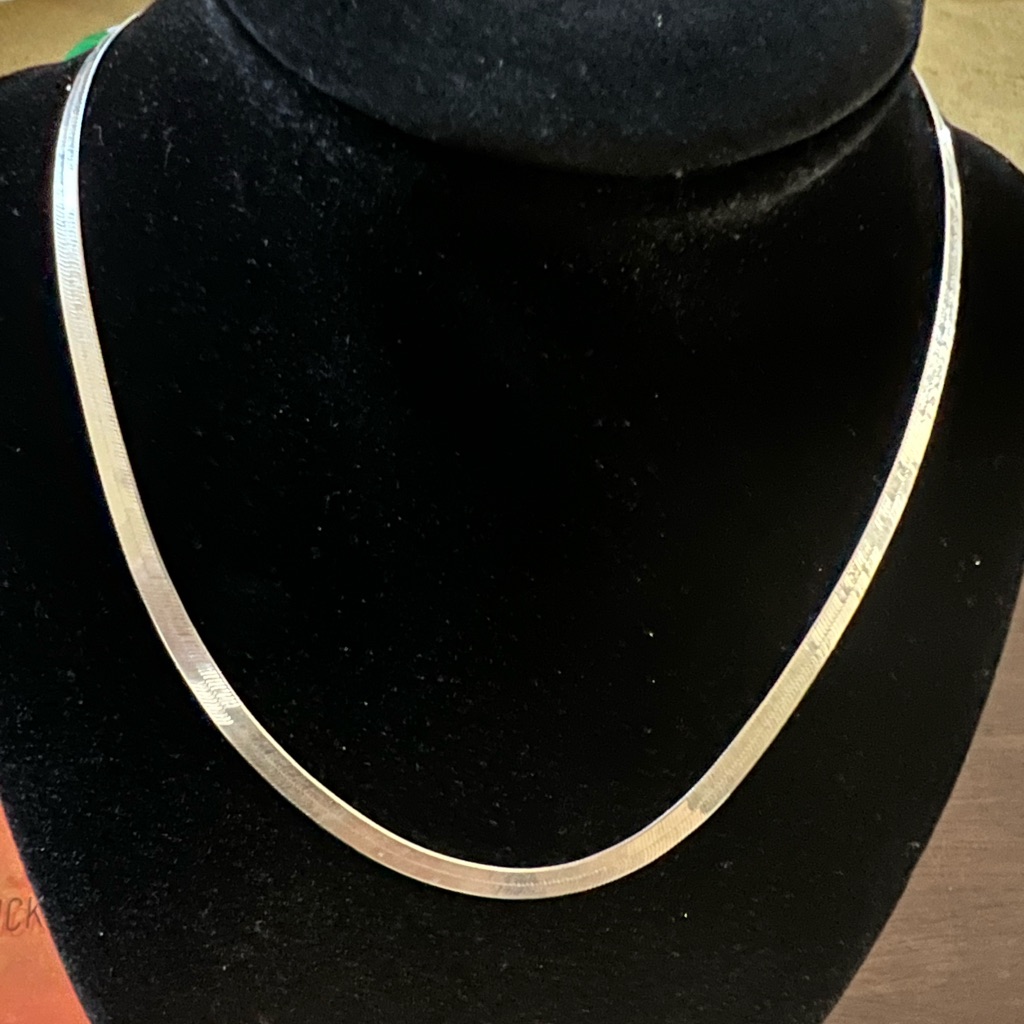 Electric Picks Silver Python Necklace
